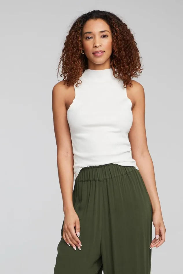 Womens Chaser Brand Tops Fox Bright White Tank