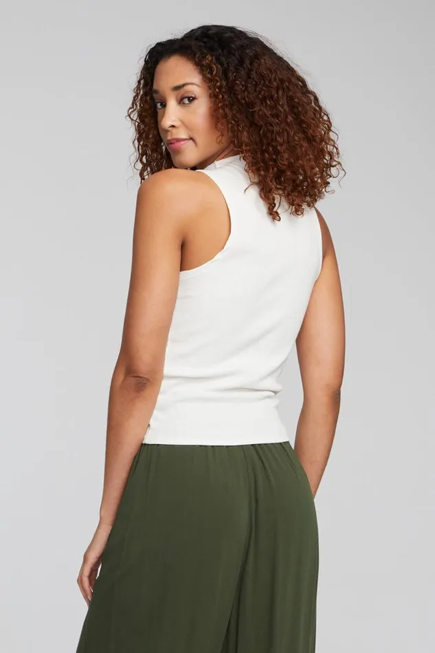 Womens Chaser Brand Tops Fox Bright White Tank