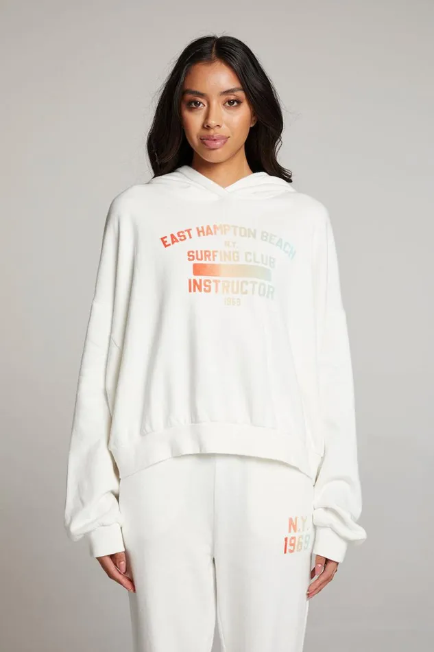 Womens Chaser Brand Tops Hamptons Surf Club Pullover Hoodie