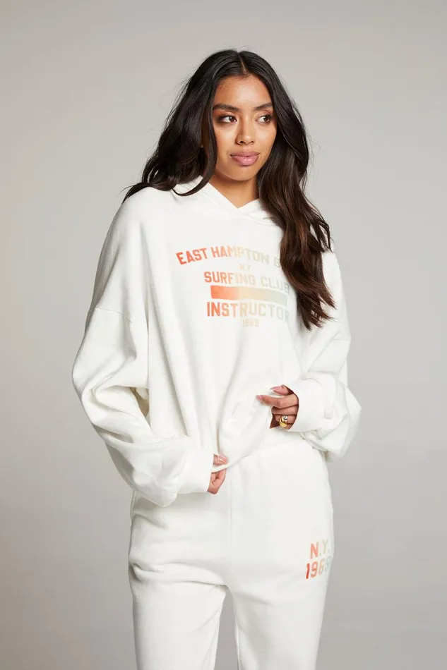 Womens Chaser Brand Tops Hamptons Surf Club Pullover Hoodie