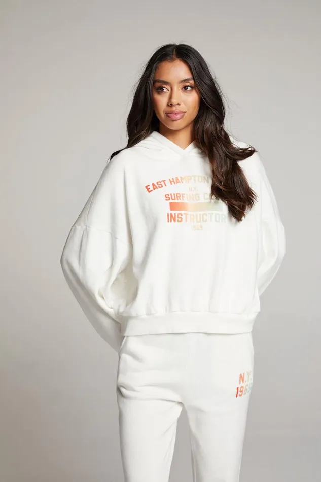 Womens Chaser Brand Tops Hamptons Surf Club Pullover Hoodie