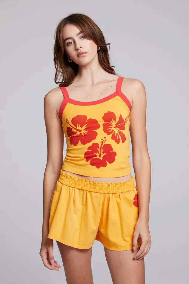 Womens Chaser Brand Tops Hibiscus Tank Top