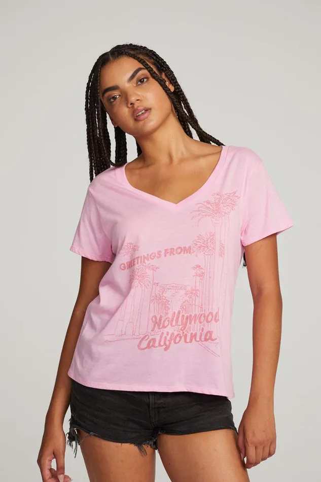 Womens Chaser Brand Tops Hollywood Tee