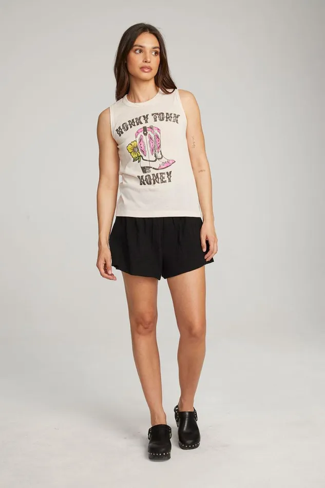 Womens Chaser Brand Tops Honky Tonk Honey Muscle Tee