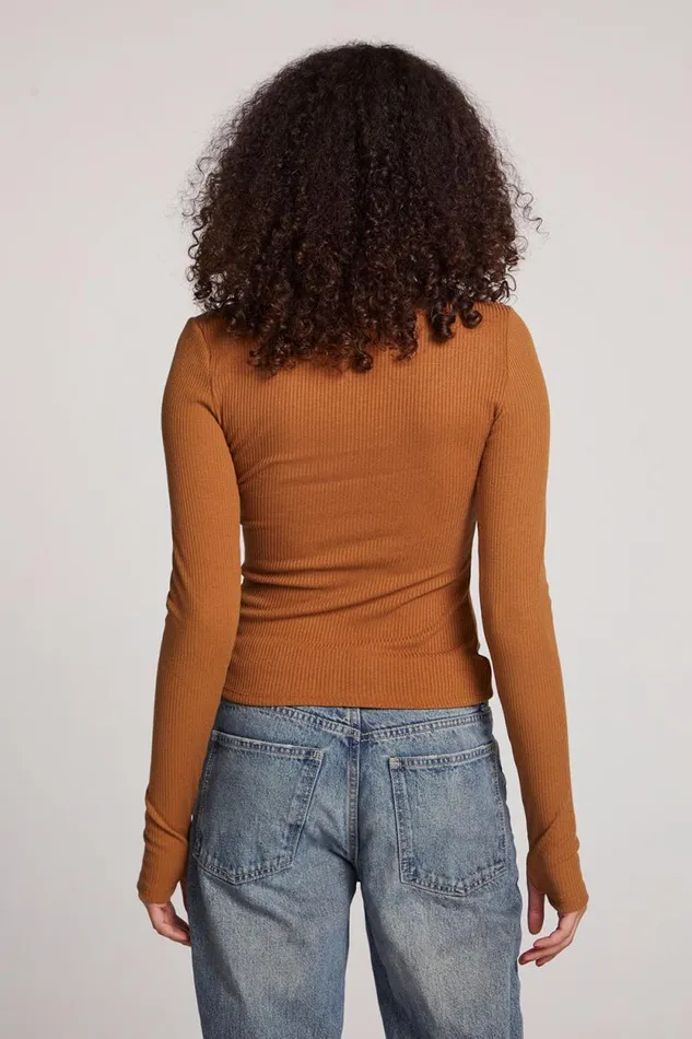 Womens Chaser Brand Tops Laurel Coco Brown Cardigan