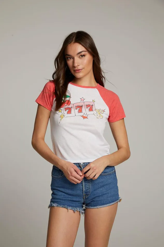 Womens Chaser Brand Tops Lucky 7039s Tee