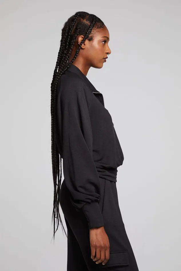 Womens Chaser Brand Tops Midnight Licorice Half Zip