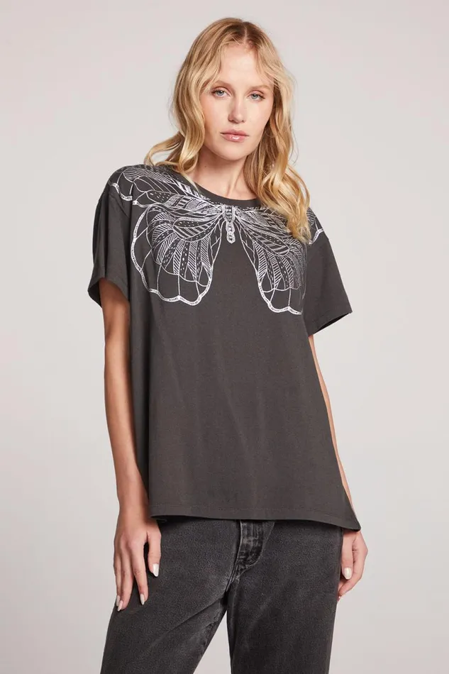 Womens Chaser Brand Tops Mystical Butterfly Tee