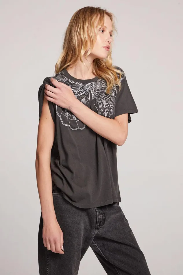 Womens Chaser Brand Tops Mystical Butterfly Tee