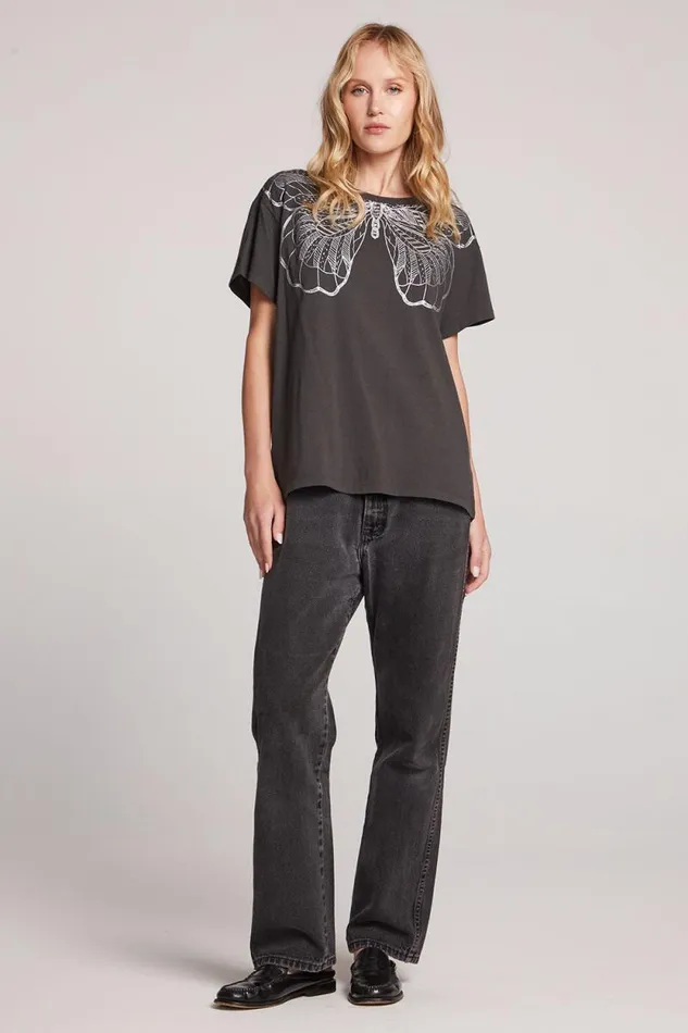 Womens Chaser Brand Tops Mystical Butterfly Tee