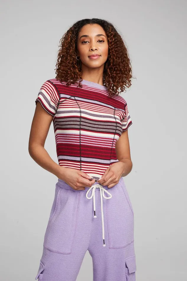 Womens Chaser Brand Tops Nahal Roxy Stripe Tee