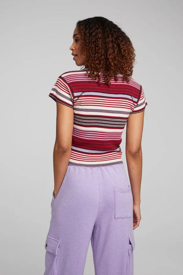 Womens Chaser Brand Tops Nahal Roxy Stripe Tee
