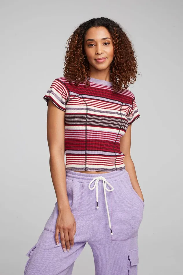 Womens Chaser Brand Tops Nahal Roxy Stripe Tee
