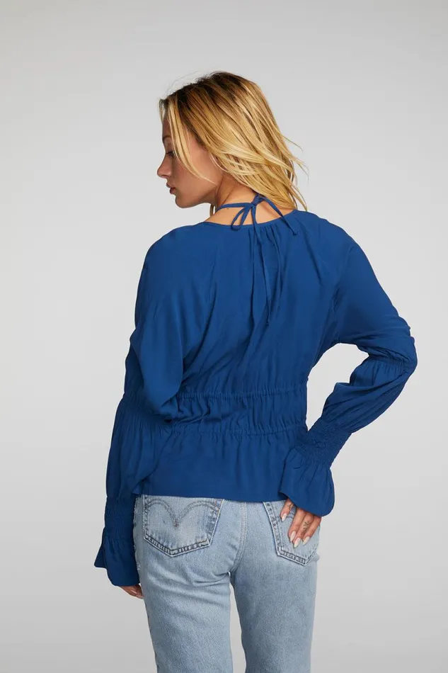 Womens Chaser Brand Tops Rayon Woven Deep V Top With Straps