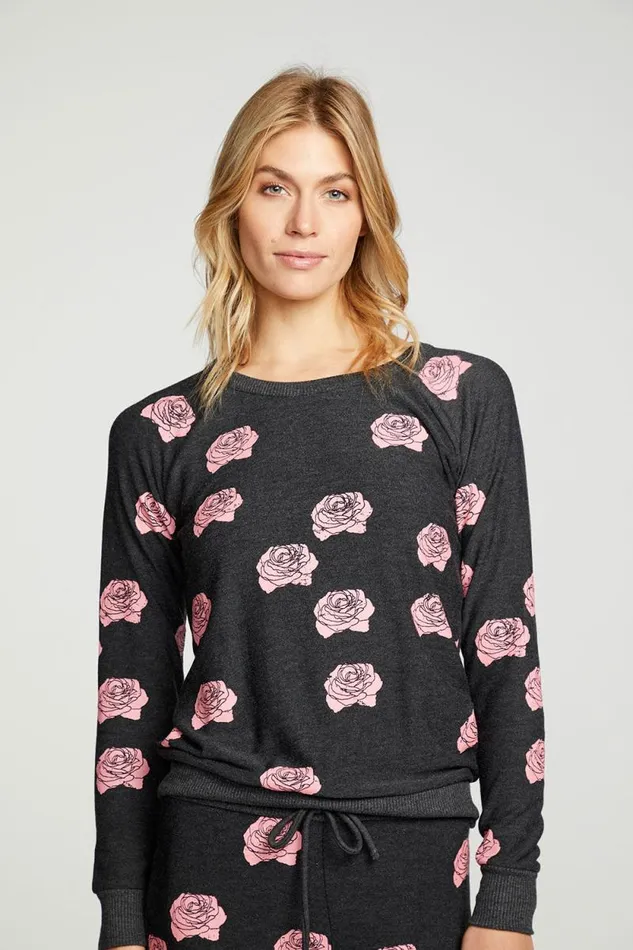 Womens Chaser Brand Tops Rock Roses