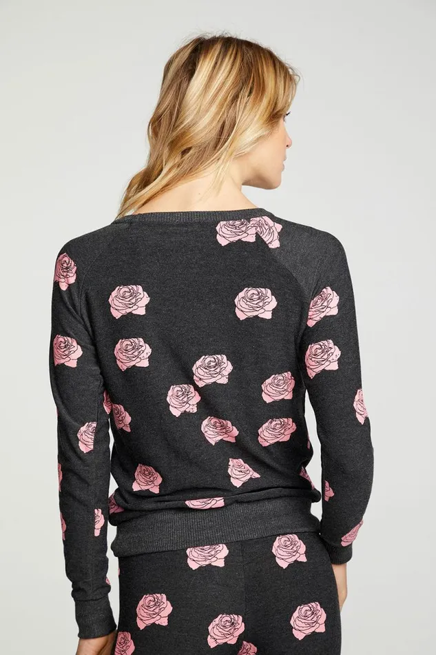 Womens Chaser Brand Tops Rock Roses