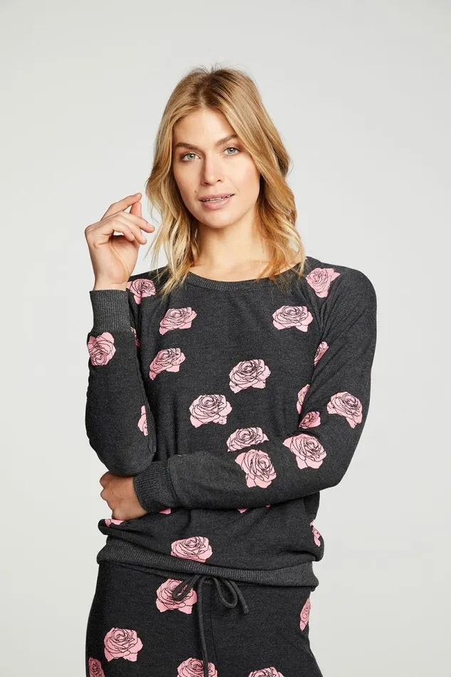 Womens Chaser Brand Tops Rock Roses