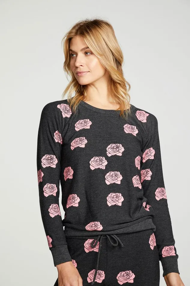 Womens Chaser Brand Tops Rock Roses