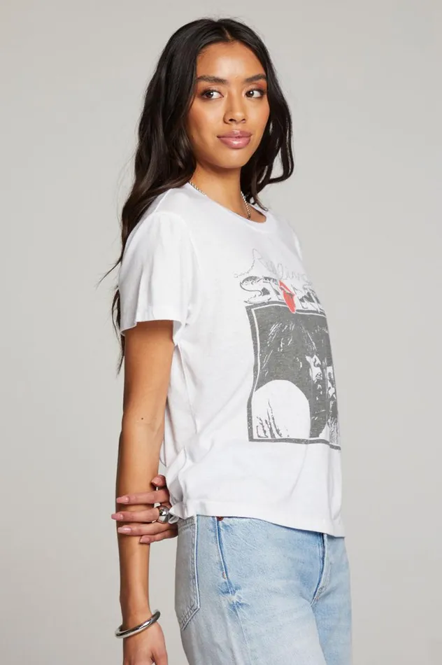 Womens Chaser Brand Tops Rolling Stones Mick and Keith Tee