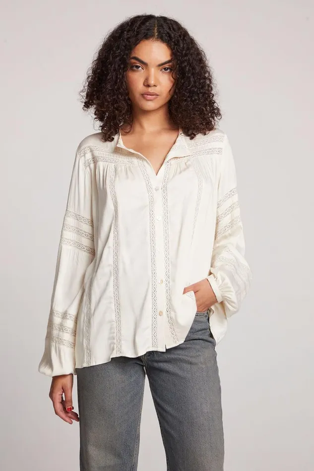 Womens Chaser Brand Tops Rozina Starry White Blouse
