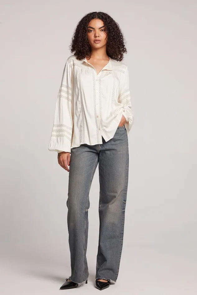Womens Chaser Brand Tops Rozina Starry White Blouse
