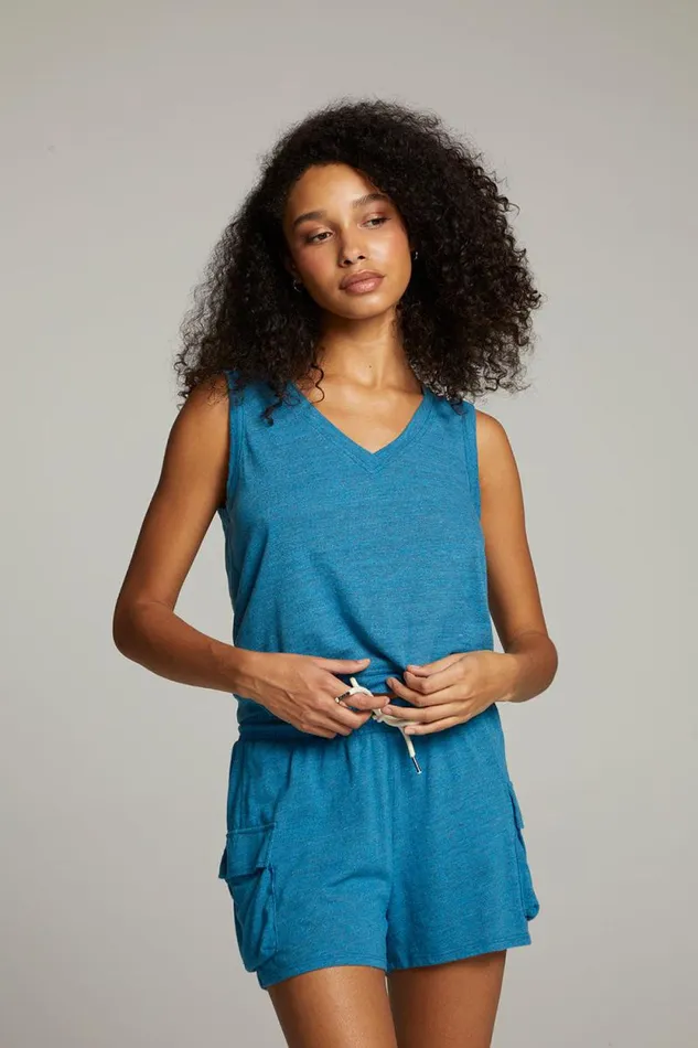 Womens Chaser Brand Tops Sean Blue Danube Tank