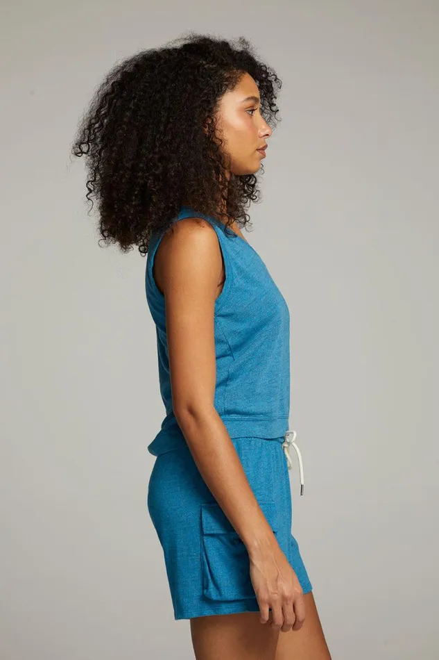 Womens Chaser Brand Tops Sean Blue Danube Tank
