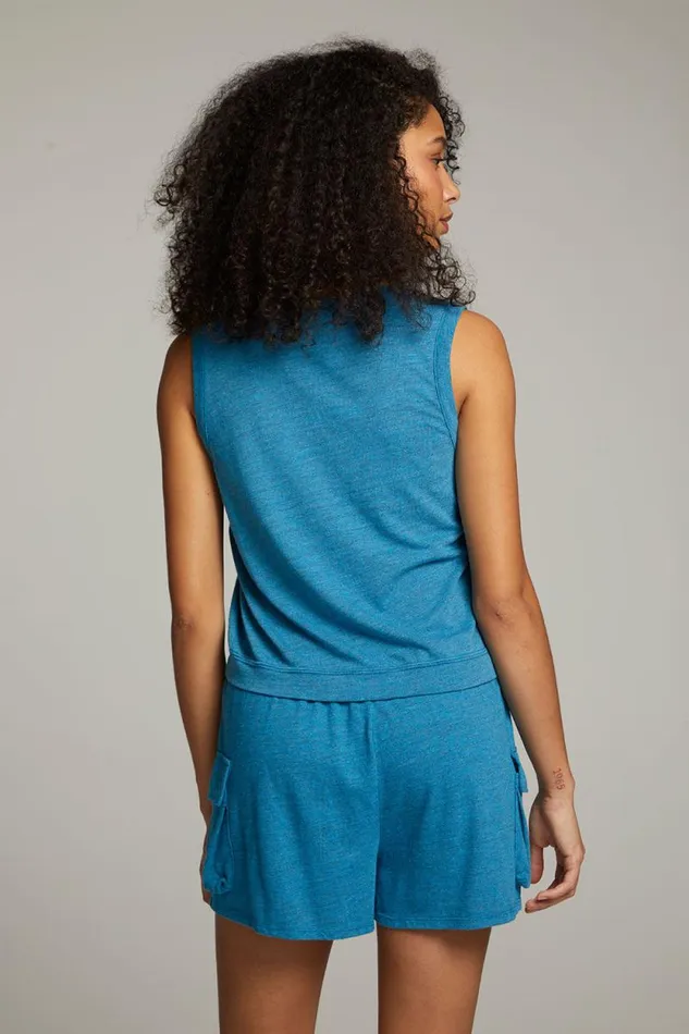 Womens Chaser Brand Tops Sean Blue Danube Tank