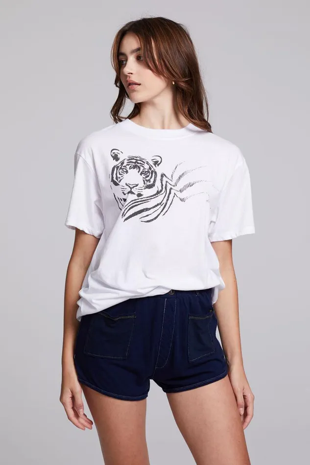 Womens Chaser Brand Tops Tiger Sketch Tee