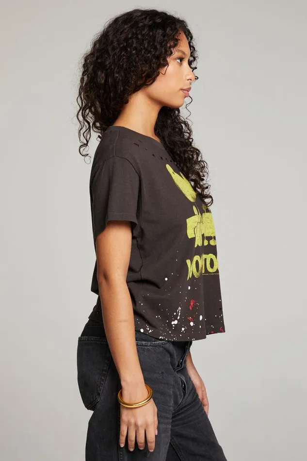 Womens Chaser Brand Tops Woodstock Bird On Guitar Tee