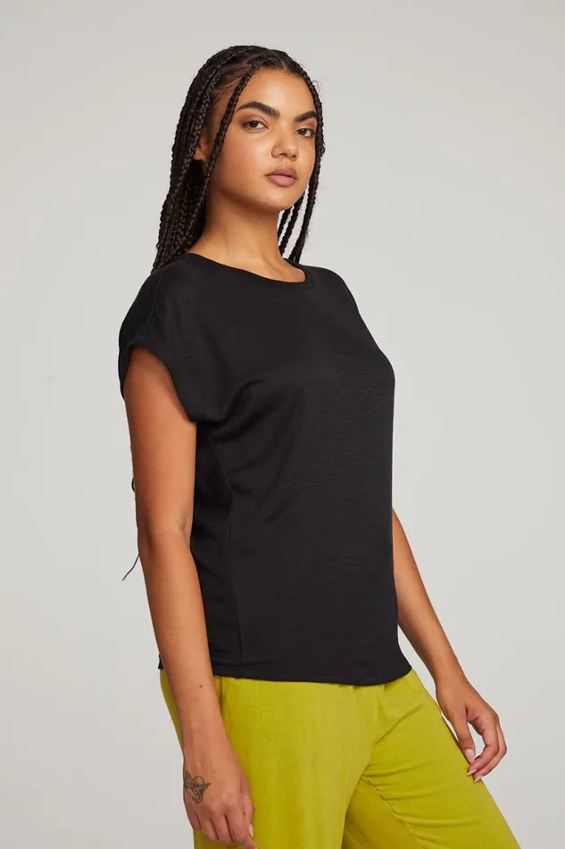 Womens Chaser Brand Tops Wylie Licorice Tee