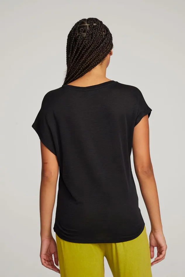 Womens Chaser Brand Tops Wylie Licorice Tee
