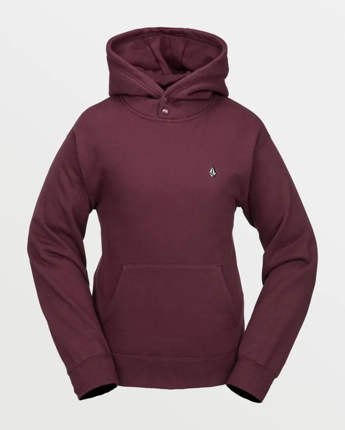 Womens Costus Pullover Fleece 8211 Burgundy Womens Volcom Layering
