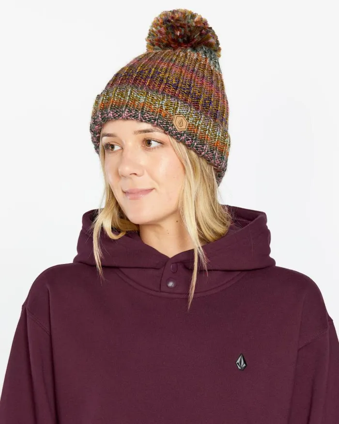 Womens Costus Pullover Fleece 8211 Burgundy Womens Volcom Layering
