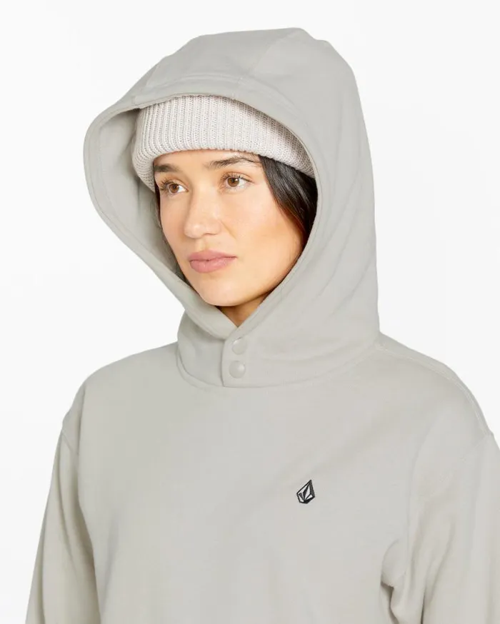 Womens Costus Pullover Fleece 8211 Stone Womens Volcom Hoodies and Sweatshirts