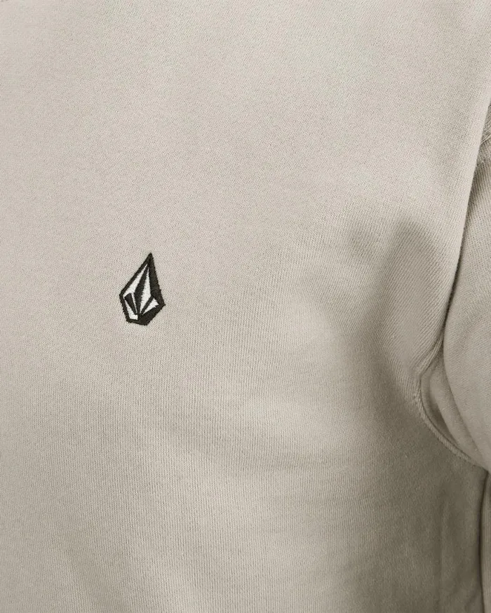 Womens Costus Pullover Fleece 8211 Stone Womens Volcom Hoodies and Sweatshirts