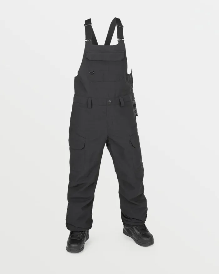 Womens Creston 3D Stretch Bib Overalls 8211 Black Womens Volcom Pants