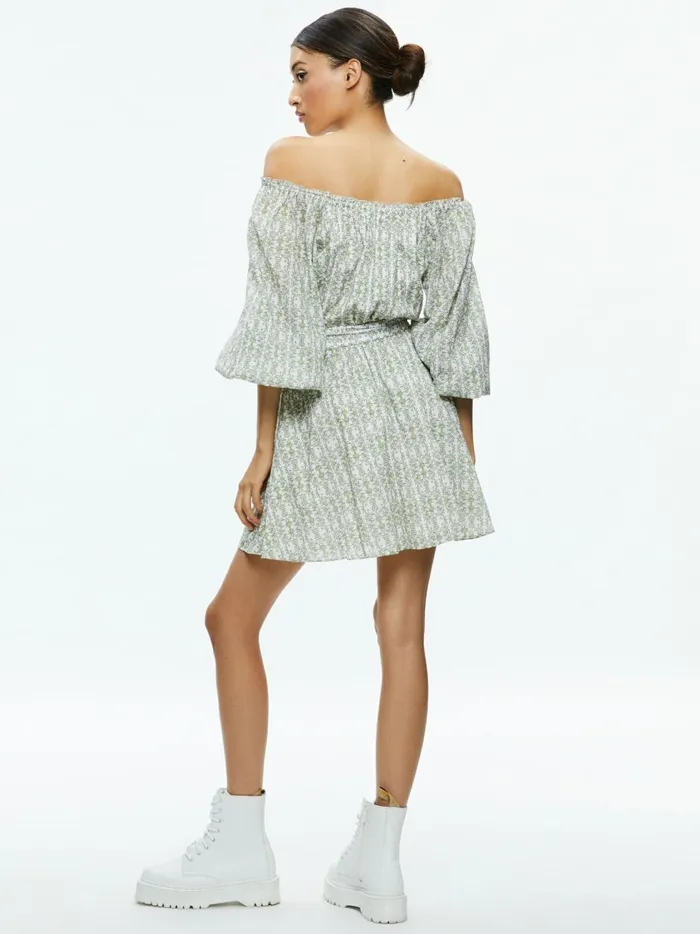 Womens Dresses Alice Olivia Mary Off Shoulder Mini Dress Republic Geo