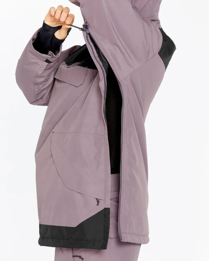 Womens Fern Insulated Gore Pullover 8211 Dusty Lavender Womens Volcom Jackets