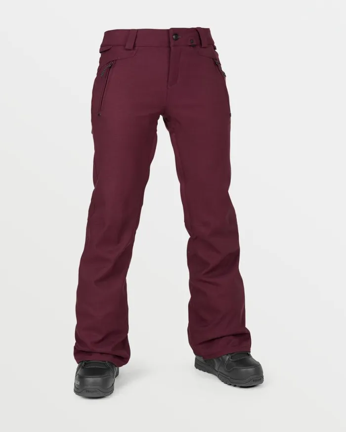 Womens Genus Stretch Pants 8211 Burgundy Womens Volcom Pants