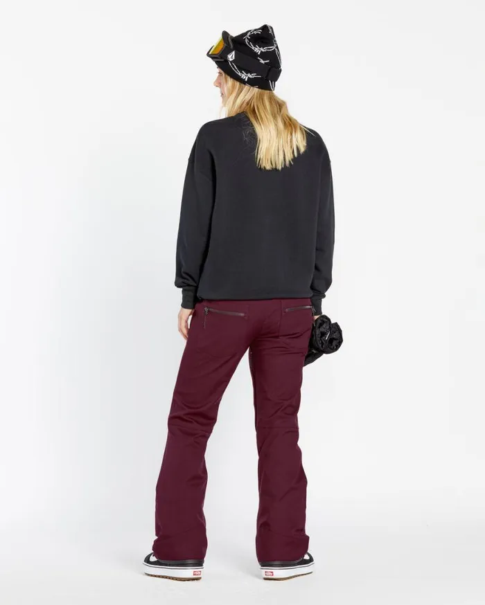 Womens Genus Stretch Pants 8211 Burgundy Womens Volcom Pants
