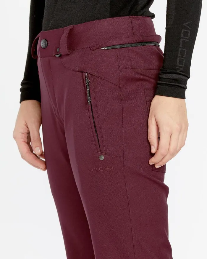 Womens Genus Stretch Pants 8211 Burgundy Womens Volcom Pants