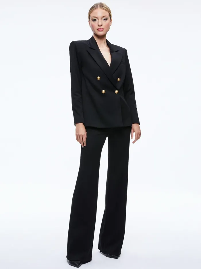 Womens Jackets Coats Alice Olivia Anthony Double Breasted Blazer Black