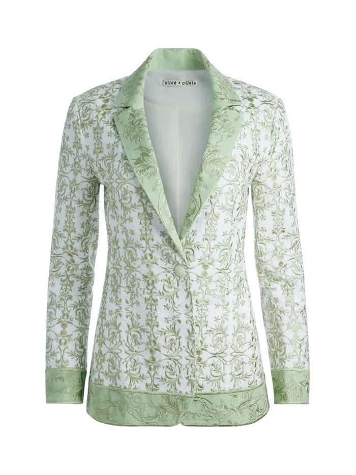 Womens Jackets Coats Alice Olivia Macey Notch Collar Fitted Blazer Republic Geo