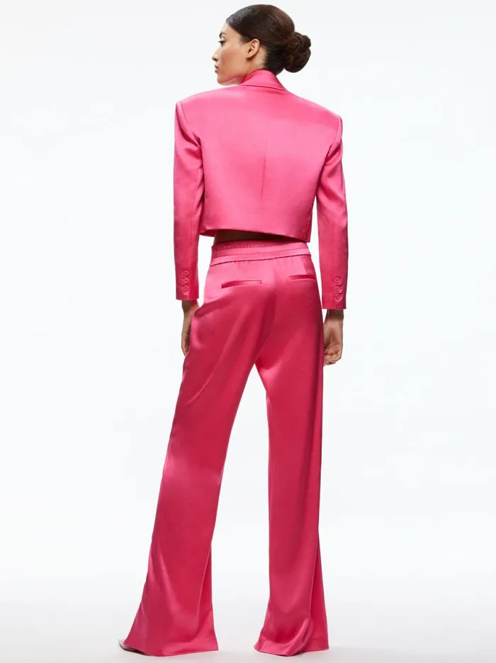 Womens Jackets Coats Alice Olivia Shan Boxy Oversized Cropped Blazer Candy