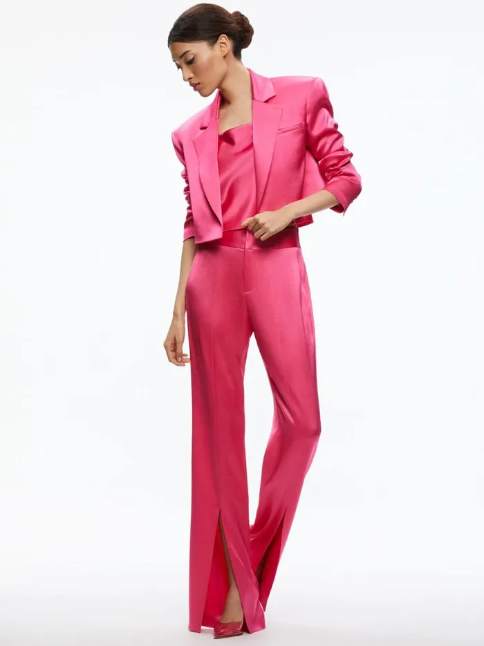 Womens Jackets Coats Alice Olivia Shan Boxy Oversized Cropped Blazer Candy