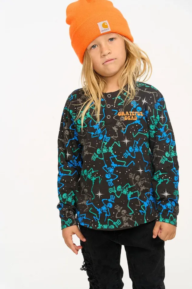 WomensKids Chaser Brand Music Grateful Dead Skeletons Long Sleeve