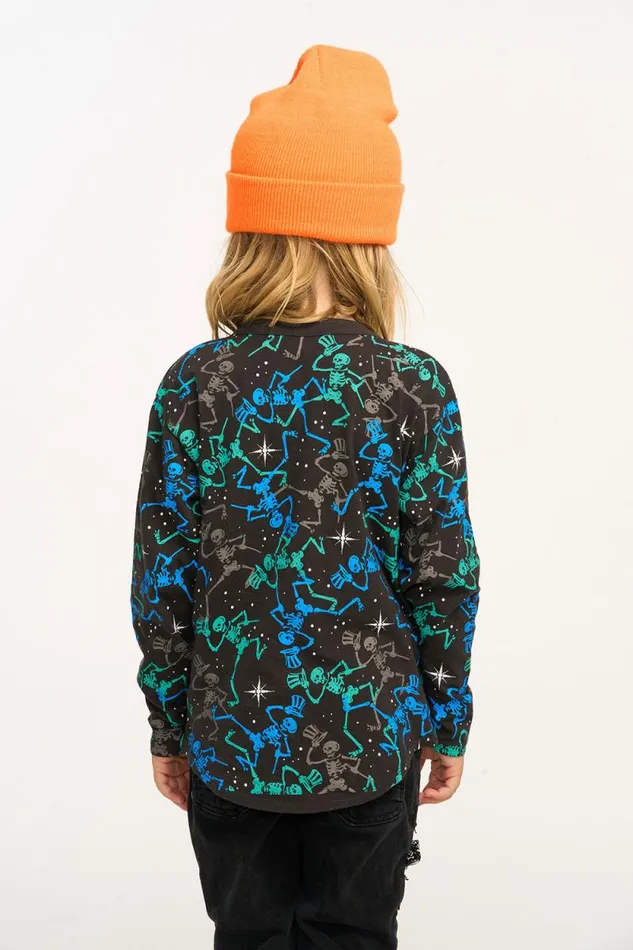 WomensKids Chaser Brand Music Grateful Dead Skeletons Long Sleeve