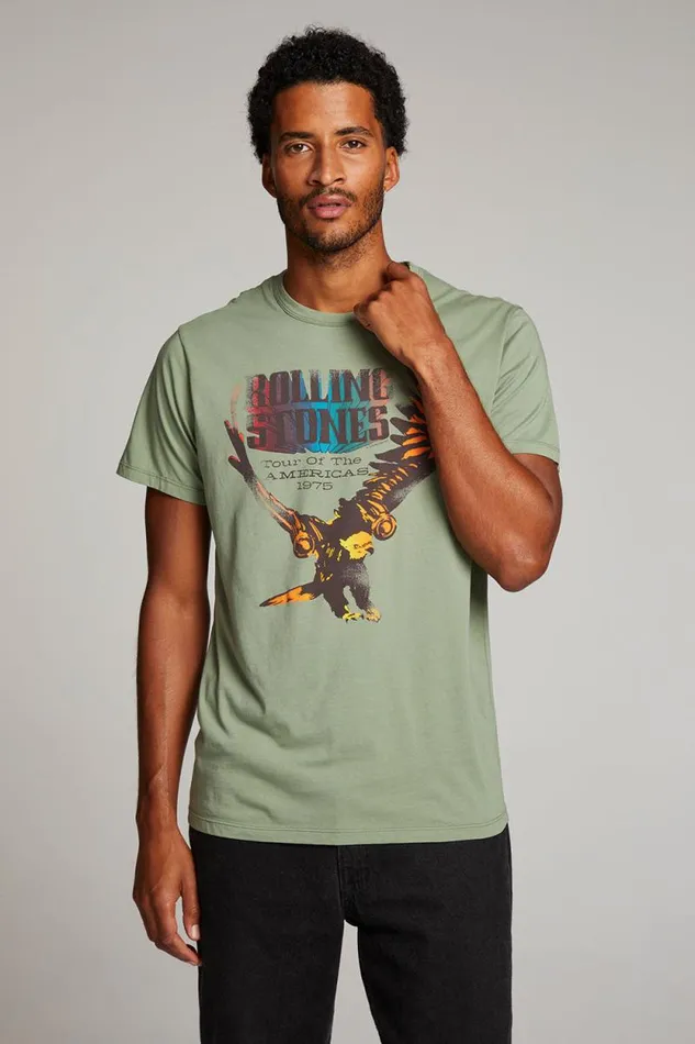 WomensMens Chaser Brand Music Rolling Stones Tour Of The Americas Mens Tee