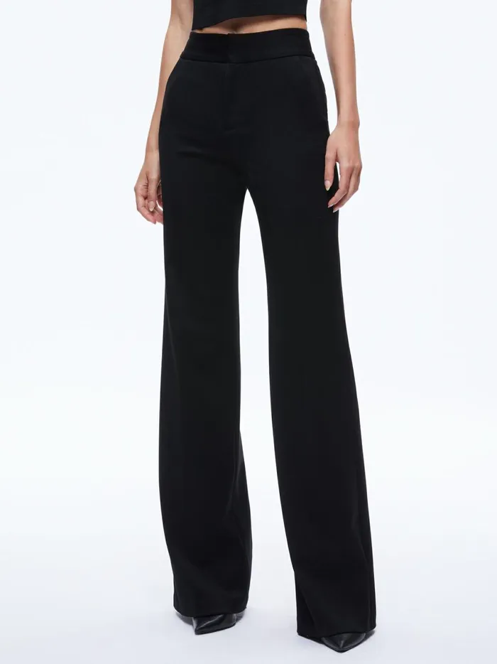 Womens Pants Alice Olivia Deanna High Waisted Bootcut Pant Black
